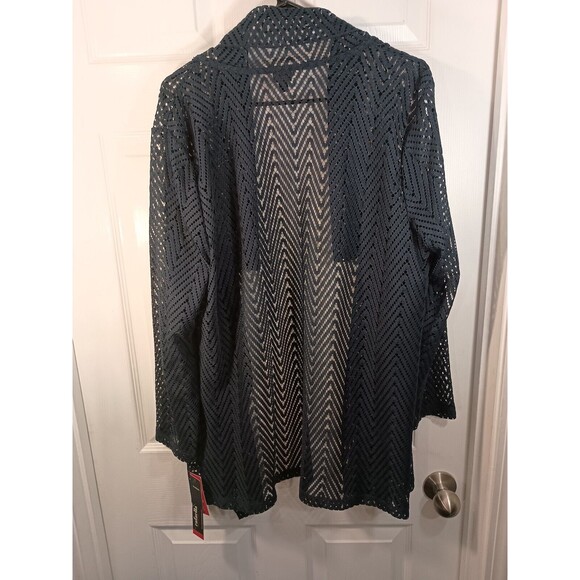 Rafaella Woman Cover Top Plus Size 2X Open Blue - Picture 3 of 10